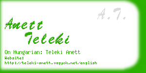 anett teleki business card